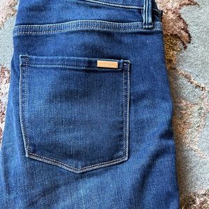 The straight crop  designer blue jeans